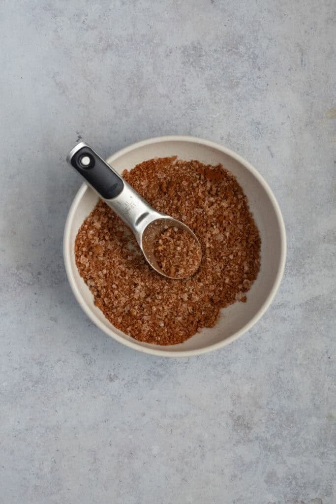 Pork meat rub in a bowl.