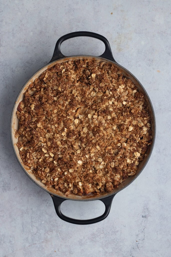 The baked cast iron skillet apple crumble.